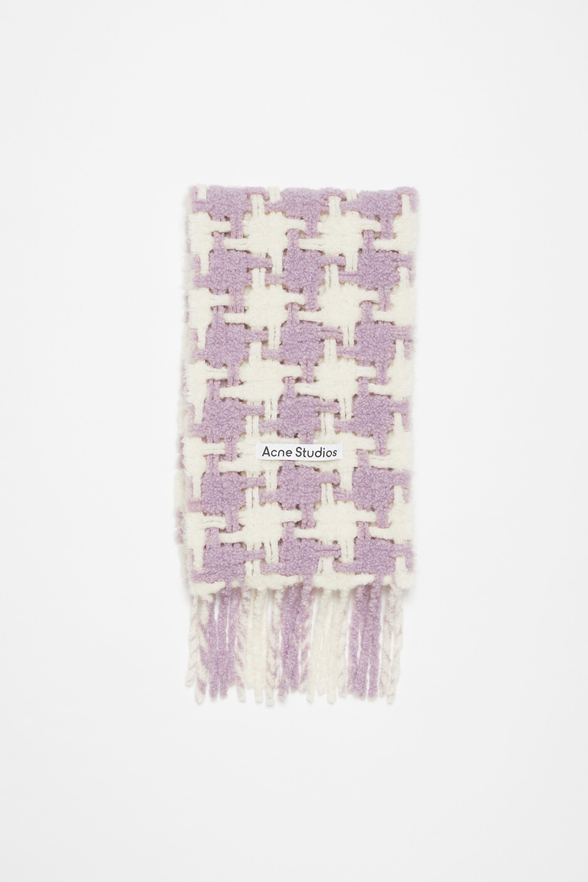 Houndstooth scarf - Lilac/white - 1