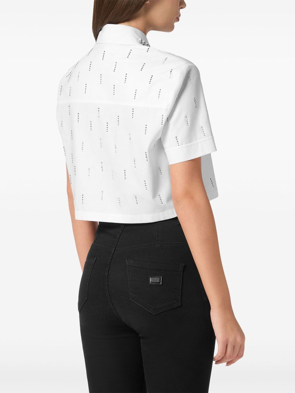 crystal-embellished shirt - 4