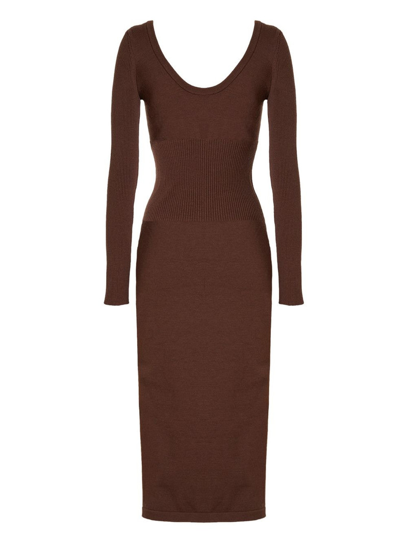 scoop-neck midi dress 5