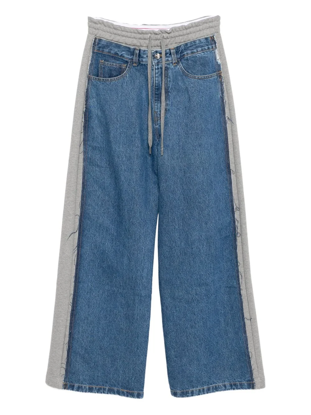 denim combo sweatpants - 1