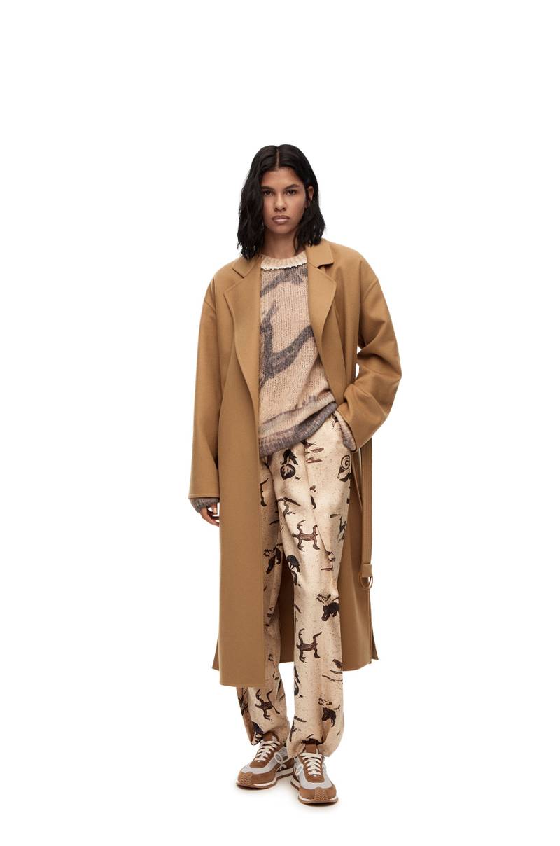 Loewe Belted coat in wool and cashmere outlook