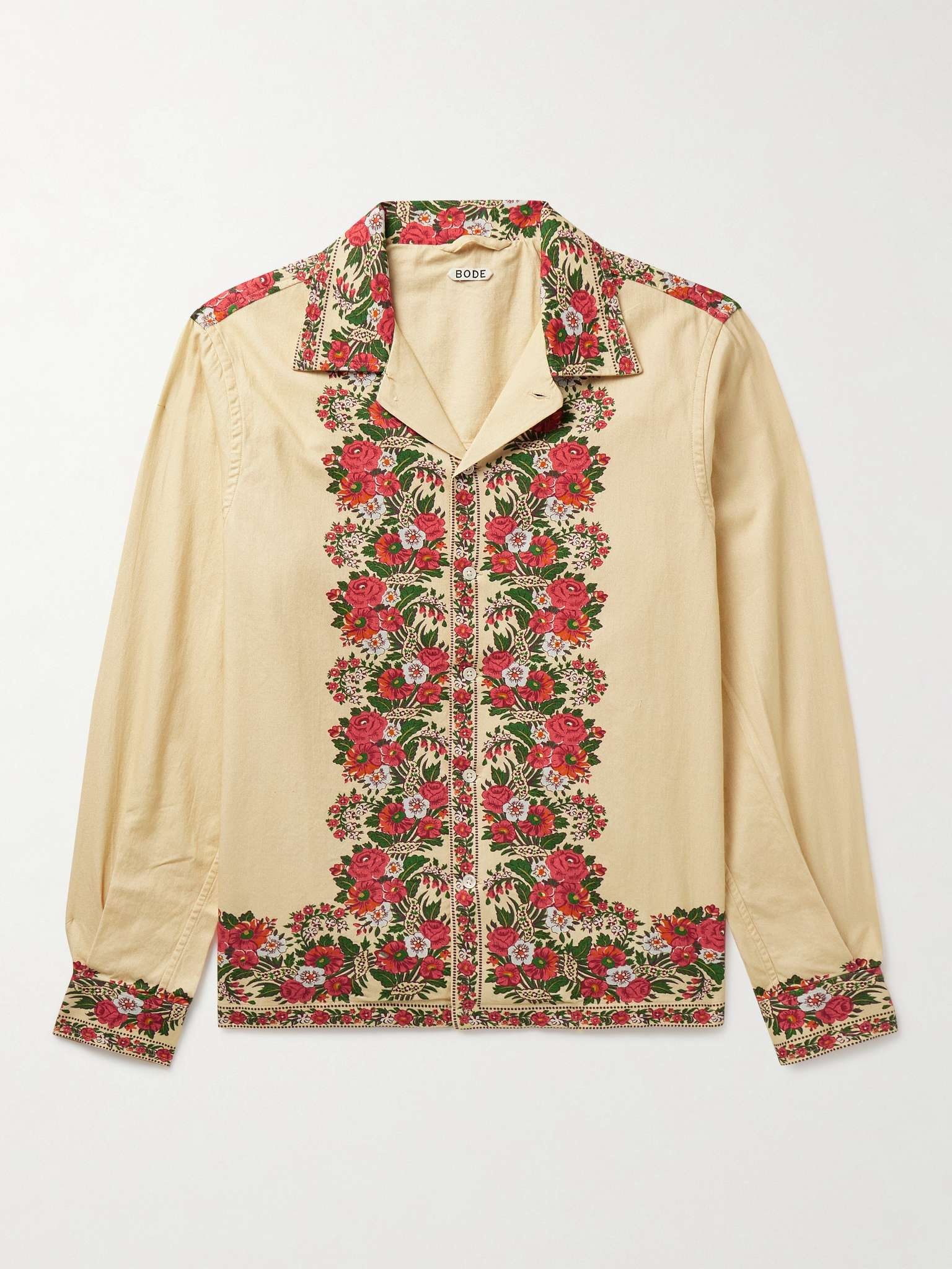 Winter Bouquet Camp-Collar Floral-Print Cotton-Twill Shirt - 1