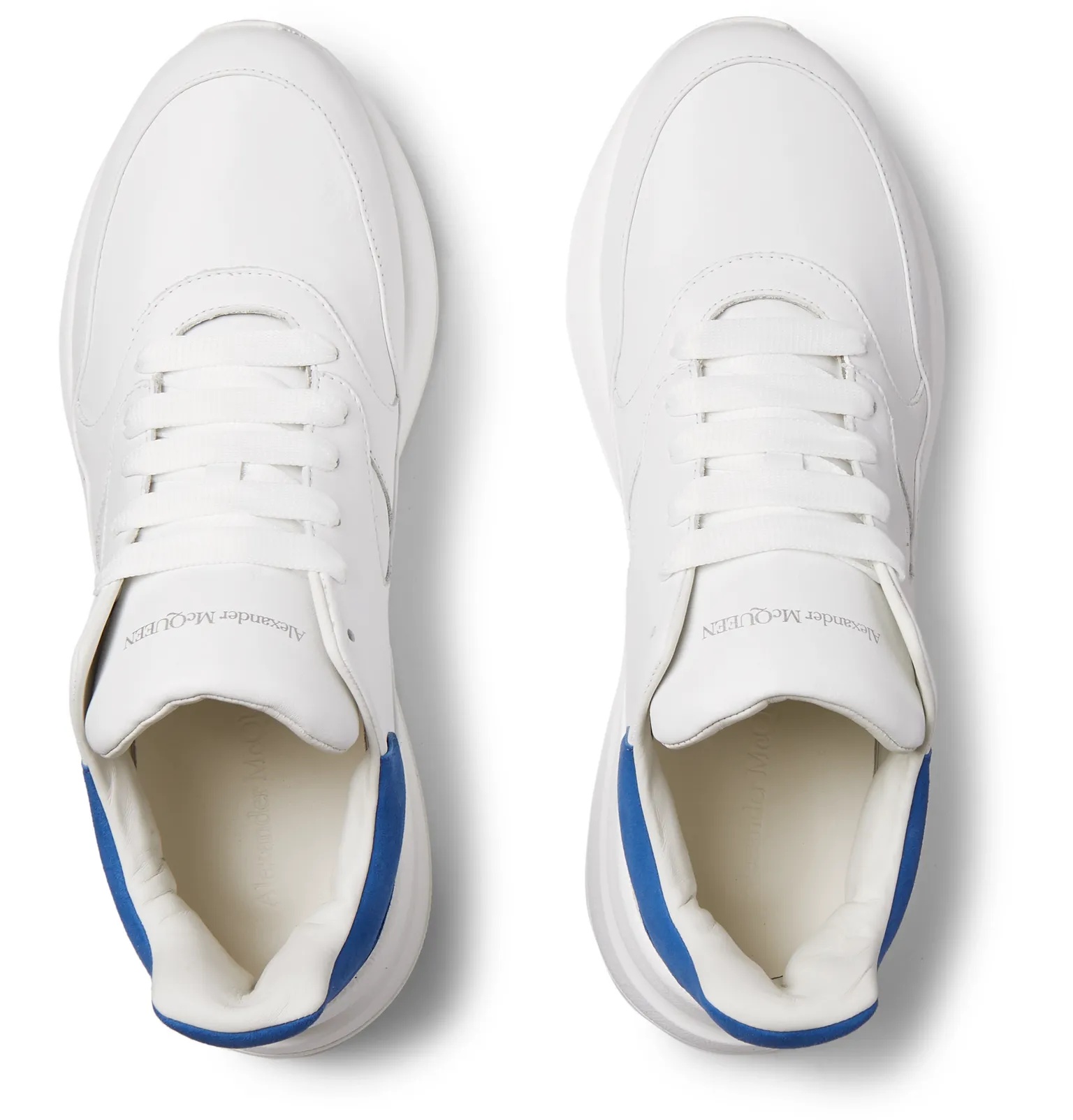 Exaggerated-Sole Suede-Trimmed Leather Sneakers - 8