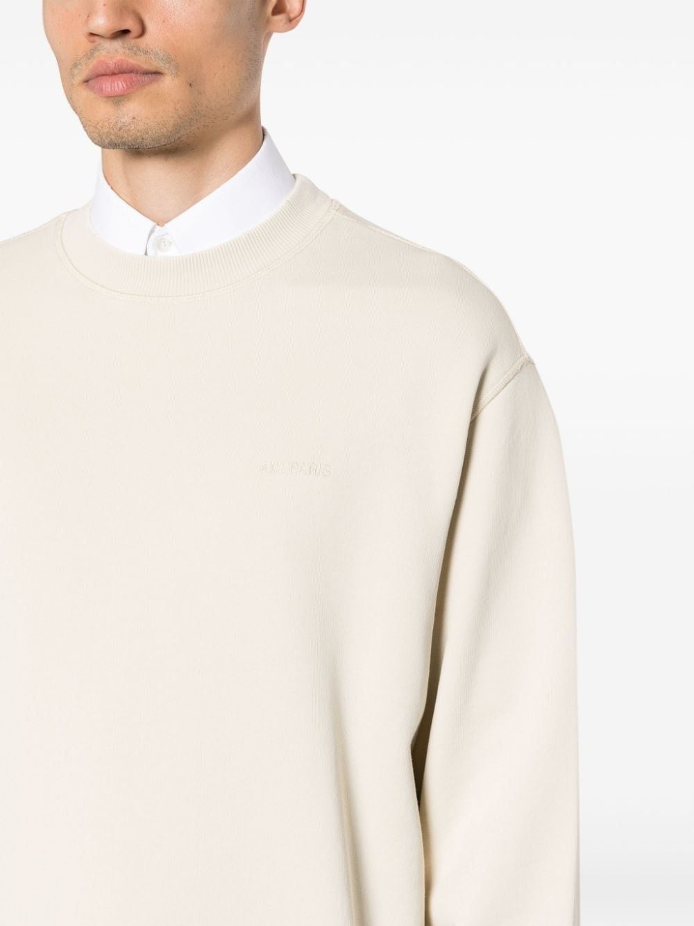 logo-embroidered cotton sweatshirt - 6