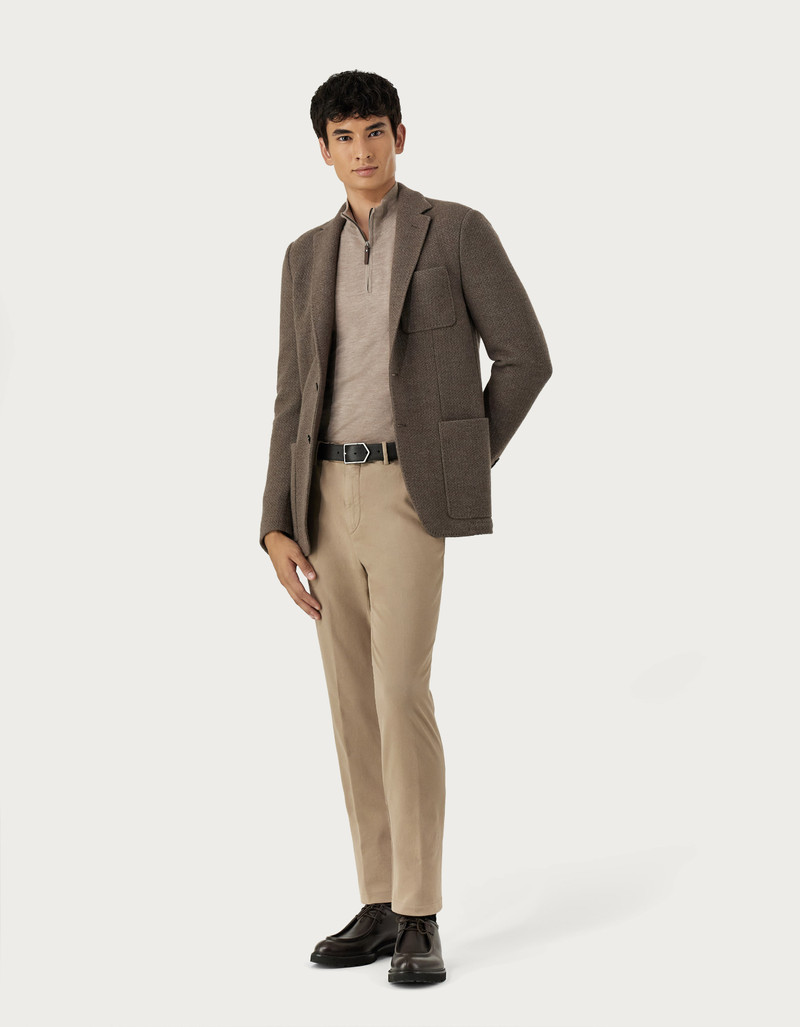 CHINOS IN GARMENT-DYED CAMEL TWILL 1
