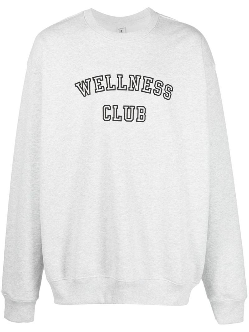 slogan-print cotton sweatshirt 1