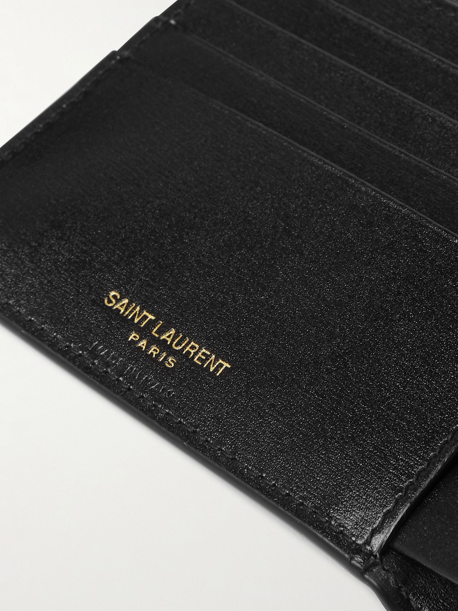 Logo-Appliquéd Leather Billfold Wallet Black - 3