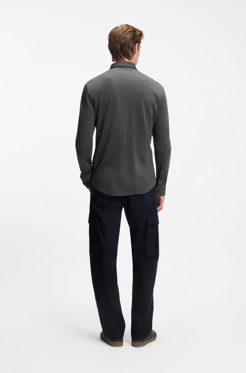 BECKHAM X BOSS SLIM-FIT SHIRT IN COTTON JERSEY 5
