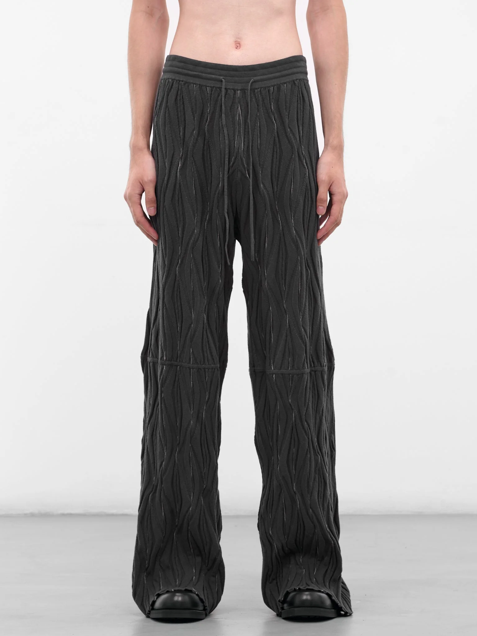 Gray Raday Swirl Knit Sweatpants - 1