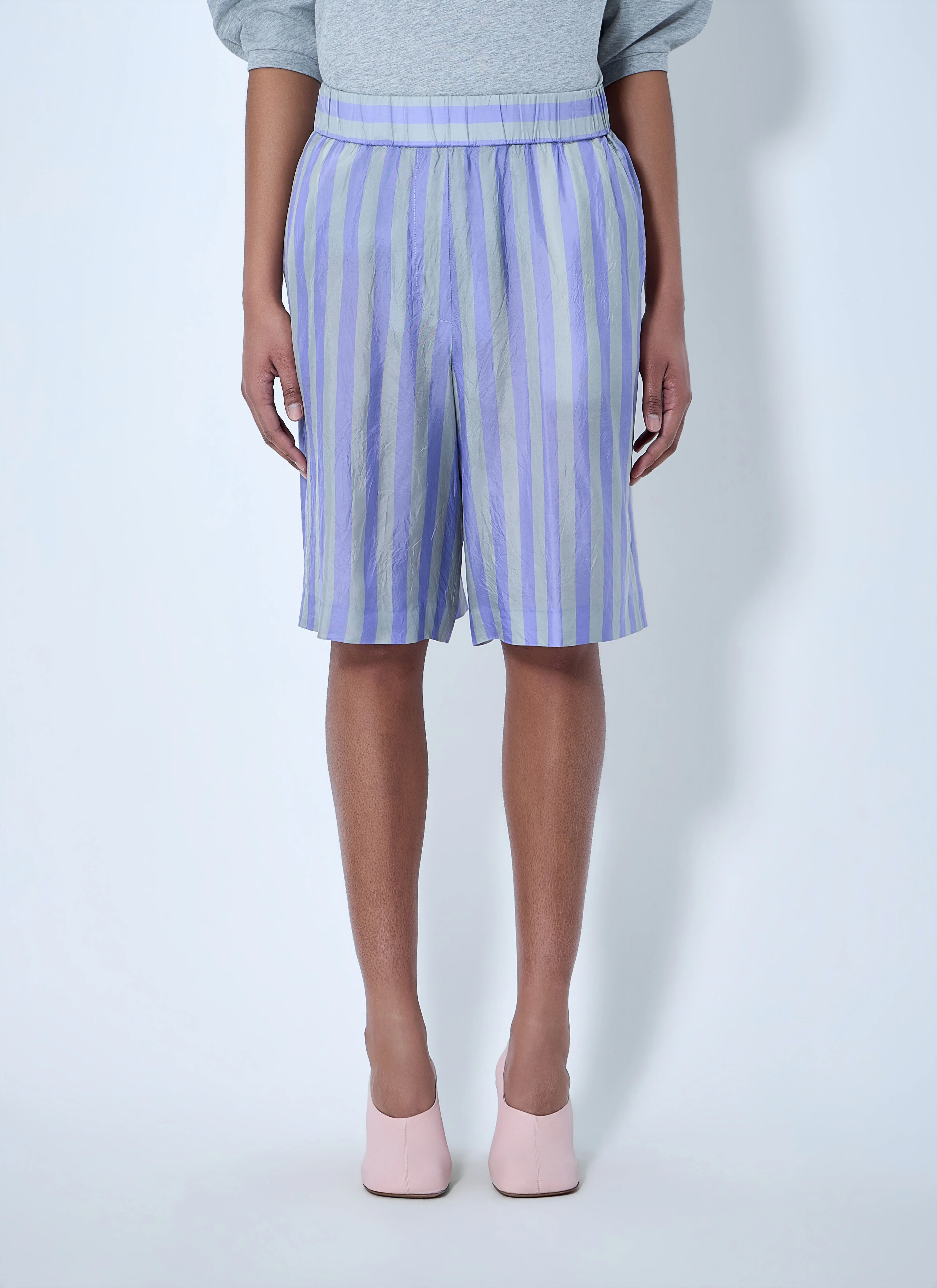 Striped Relaxed Shorts - 1