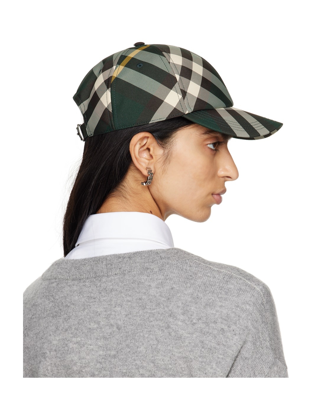 Green Check Baseball Cap - 3