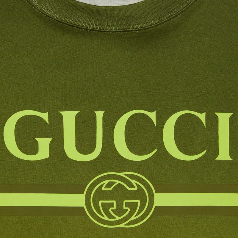 Technical cotton jersey T-shirt with print 6