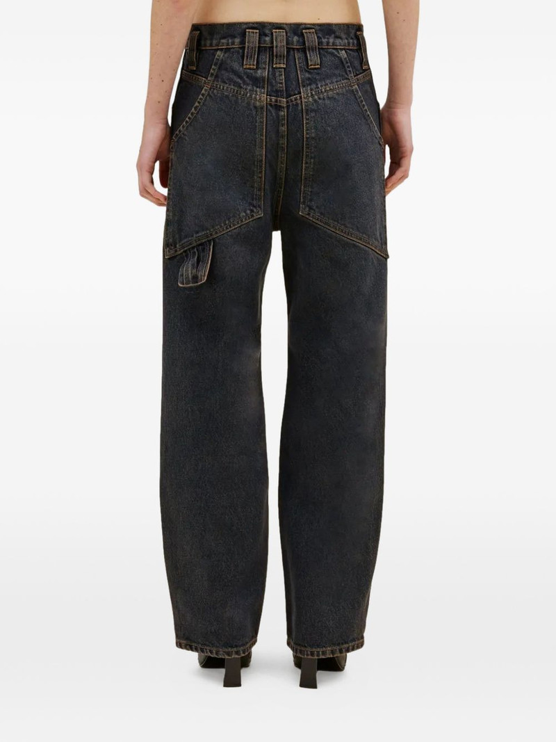 contrast-stitching jeans 5