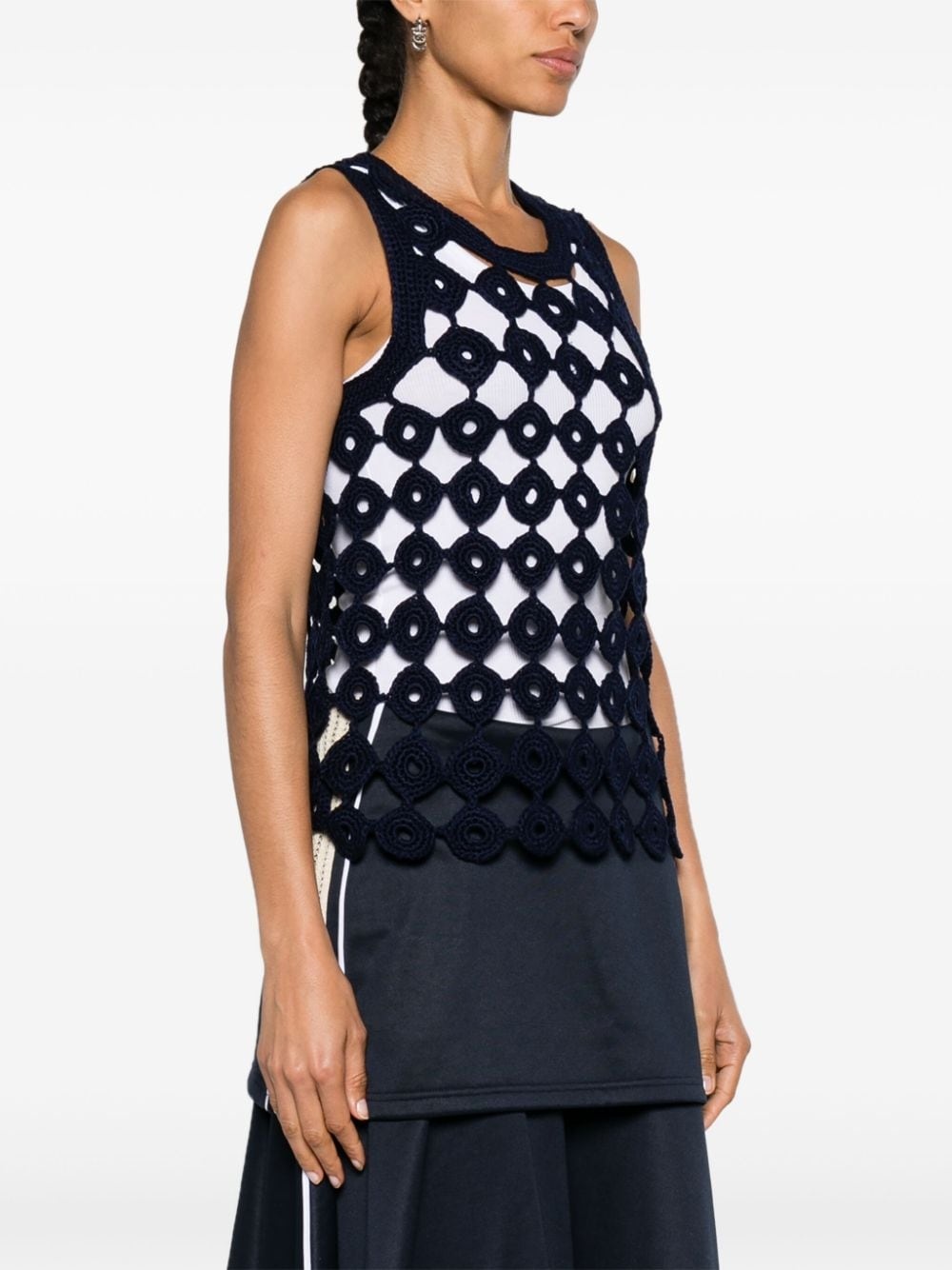 Stanza crochet-knit vest - 3