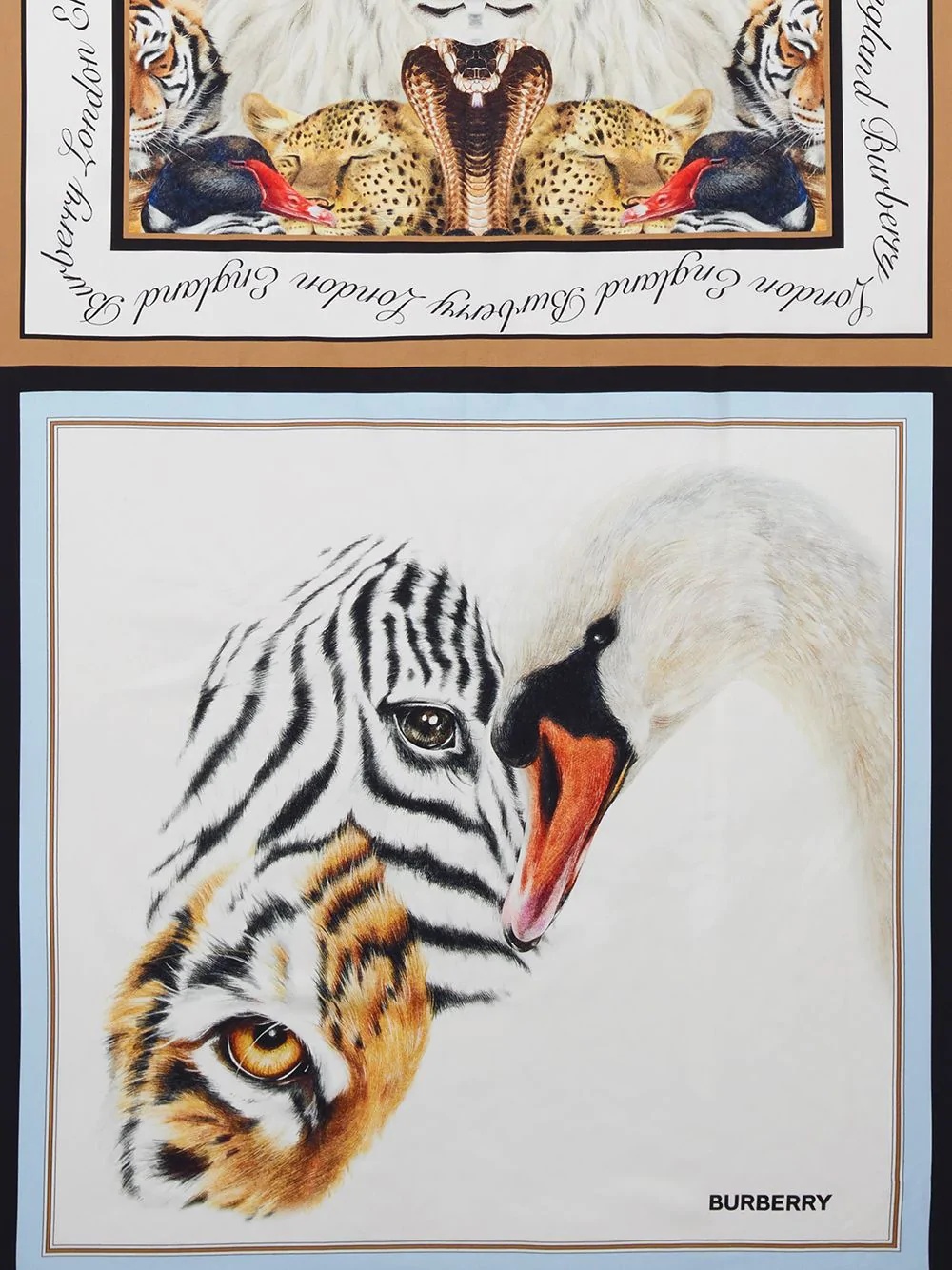 animal montage print scarf - 4