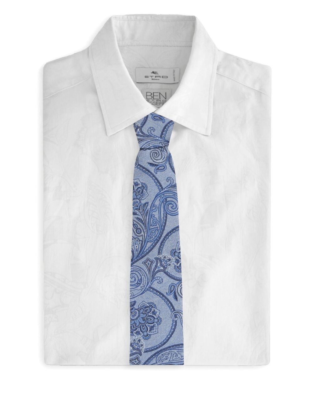 micro-stripe paisley tie - 3