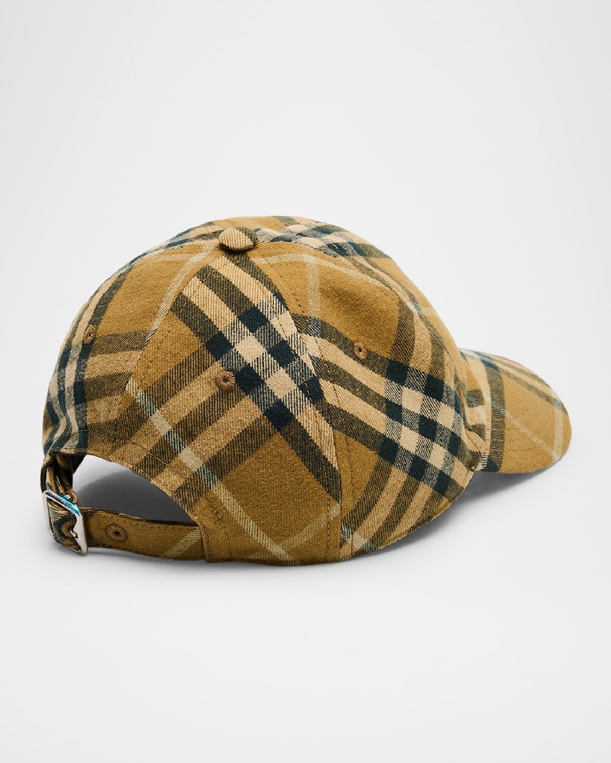 Vintage Check-Print Cotton Baseball Cap - 2