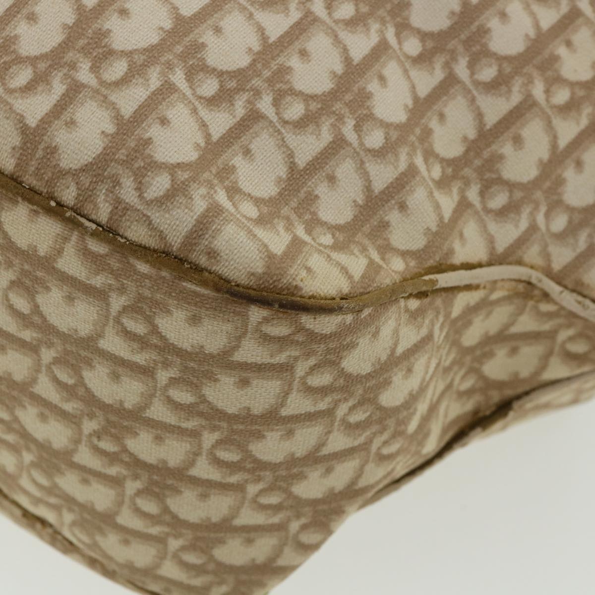 DIOR Trotter Canvas Chain Tote Bag Leather Beige - 15