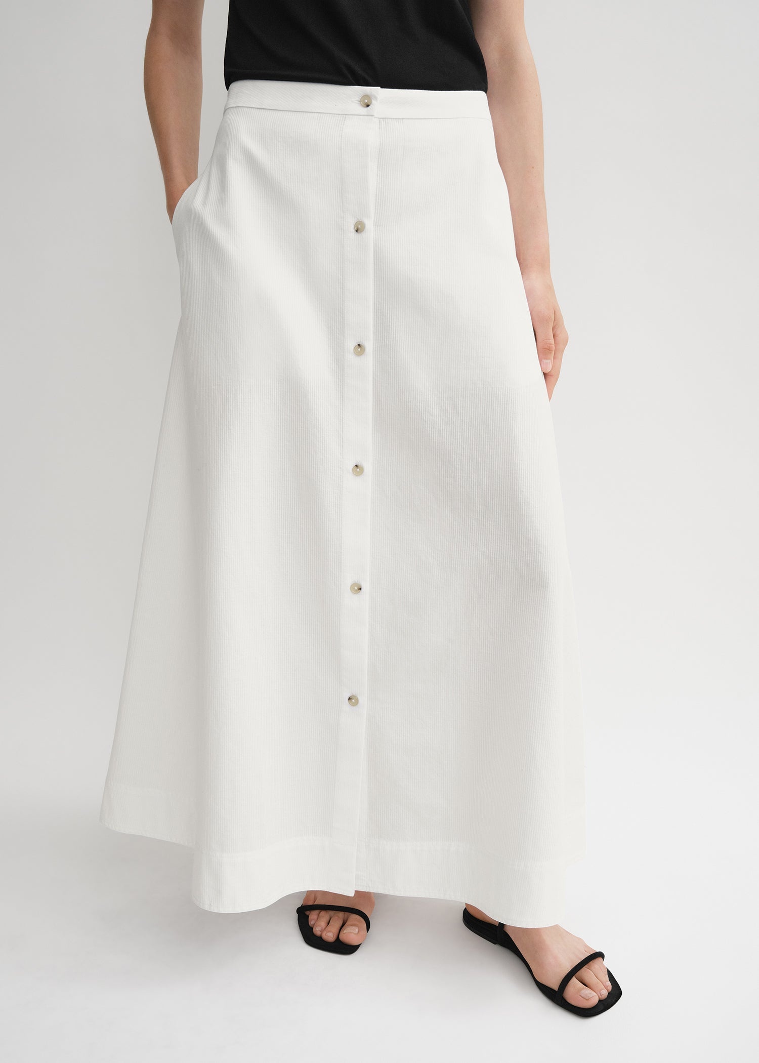 Jacquard stripe skirt white - 5