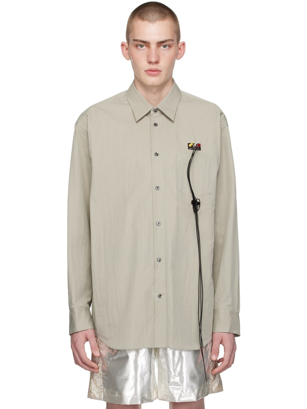 Taupe RCA Cable Shirt - 1