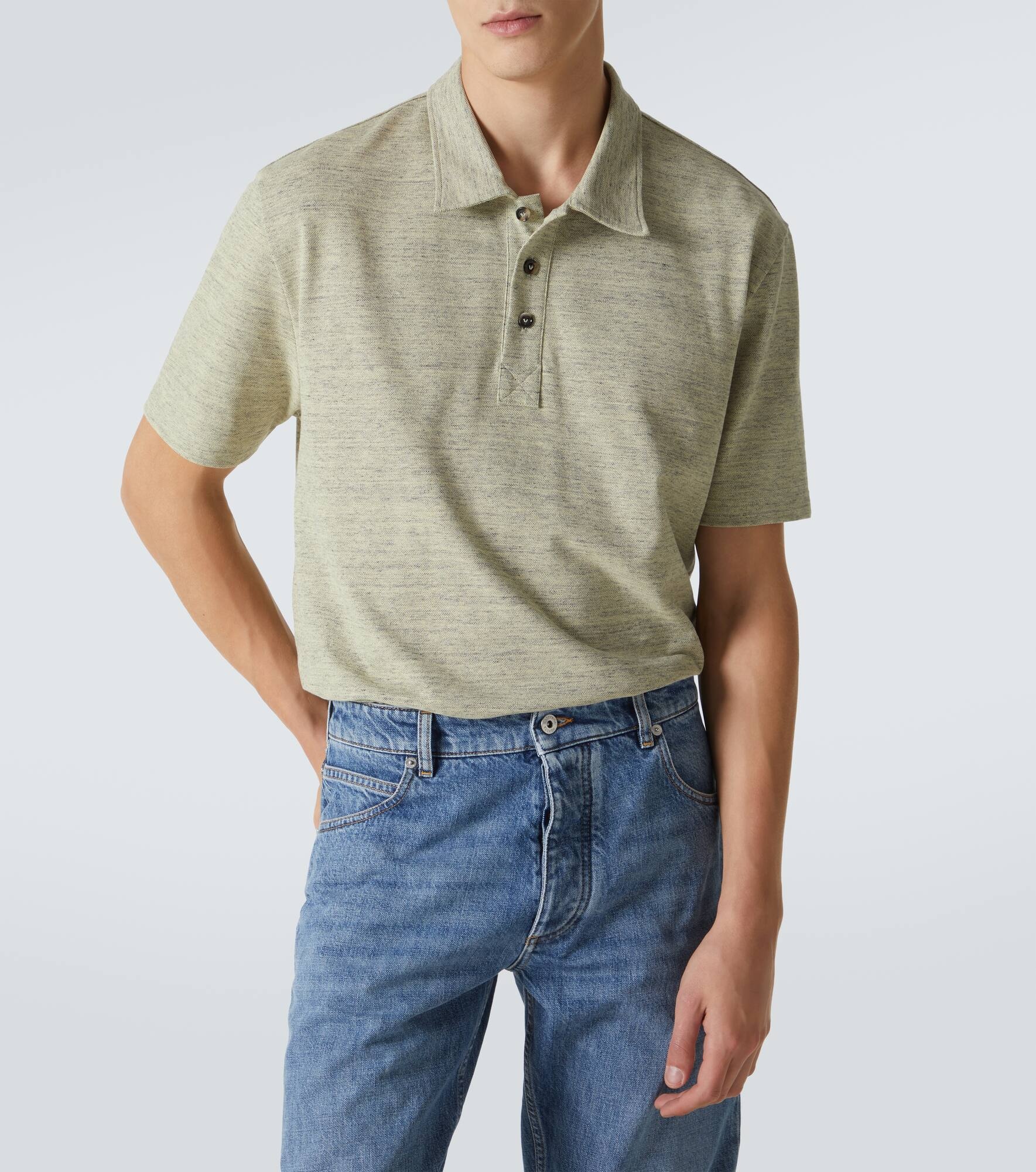 Embroidered cotton piqué polo shirt - 5