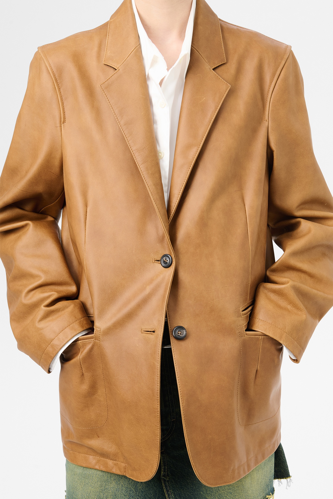 Opening Blazer Burnt Sugar Leather - 4