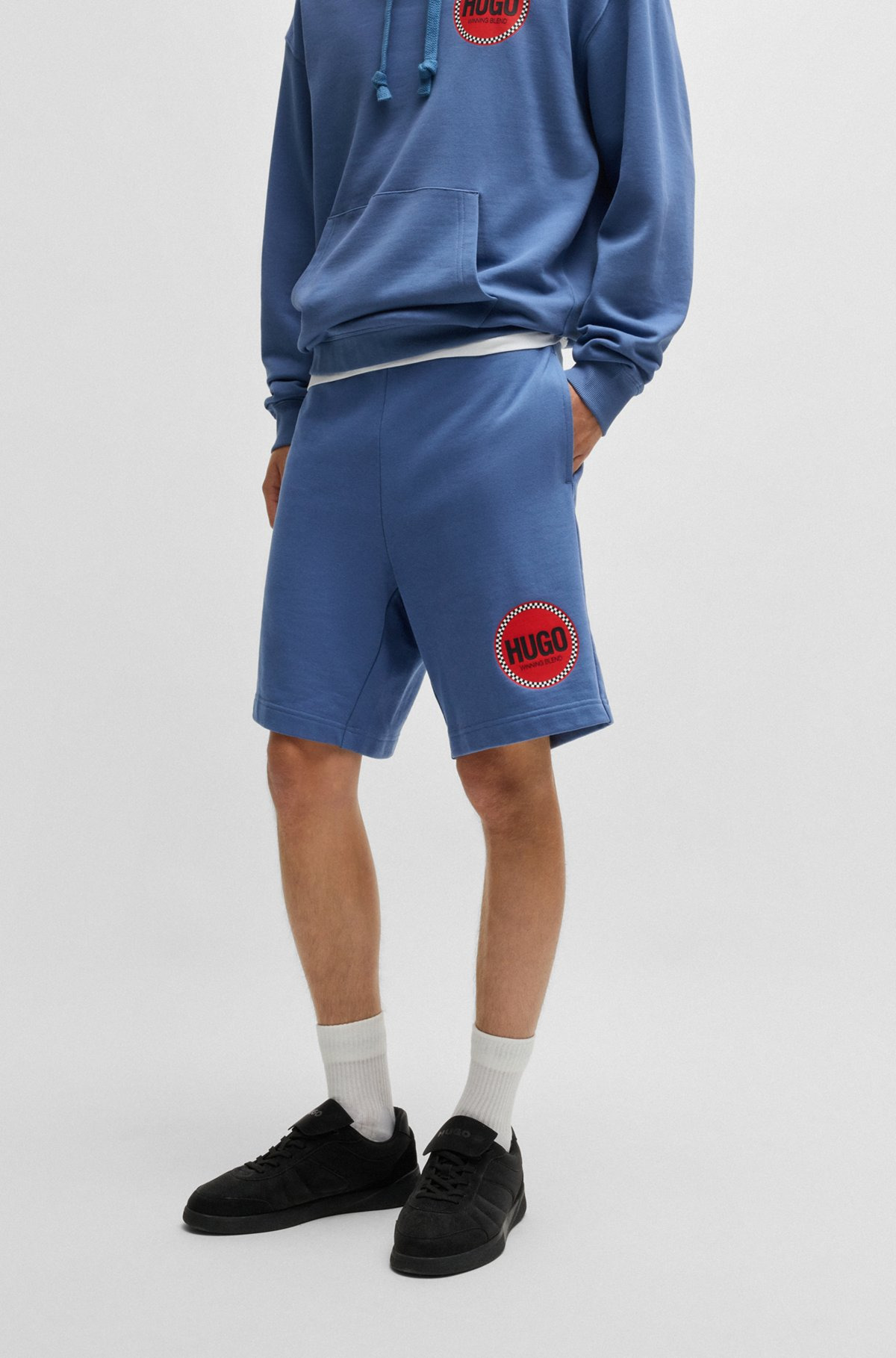 COTTON-TERRY RELAXED-FIT SHORTS WITH LOGO PRINT - 2