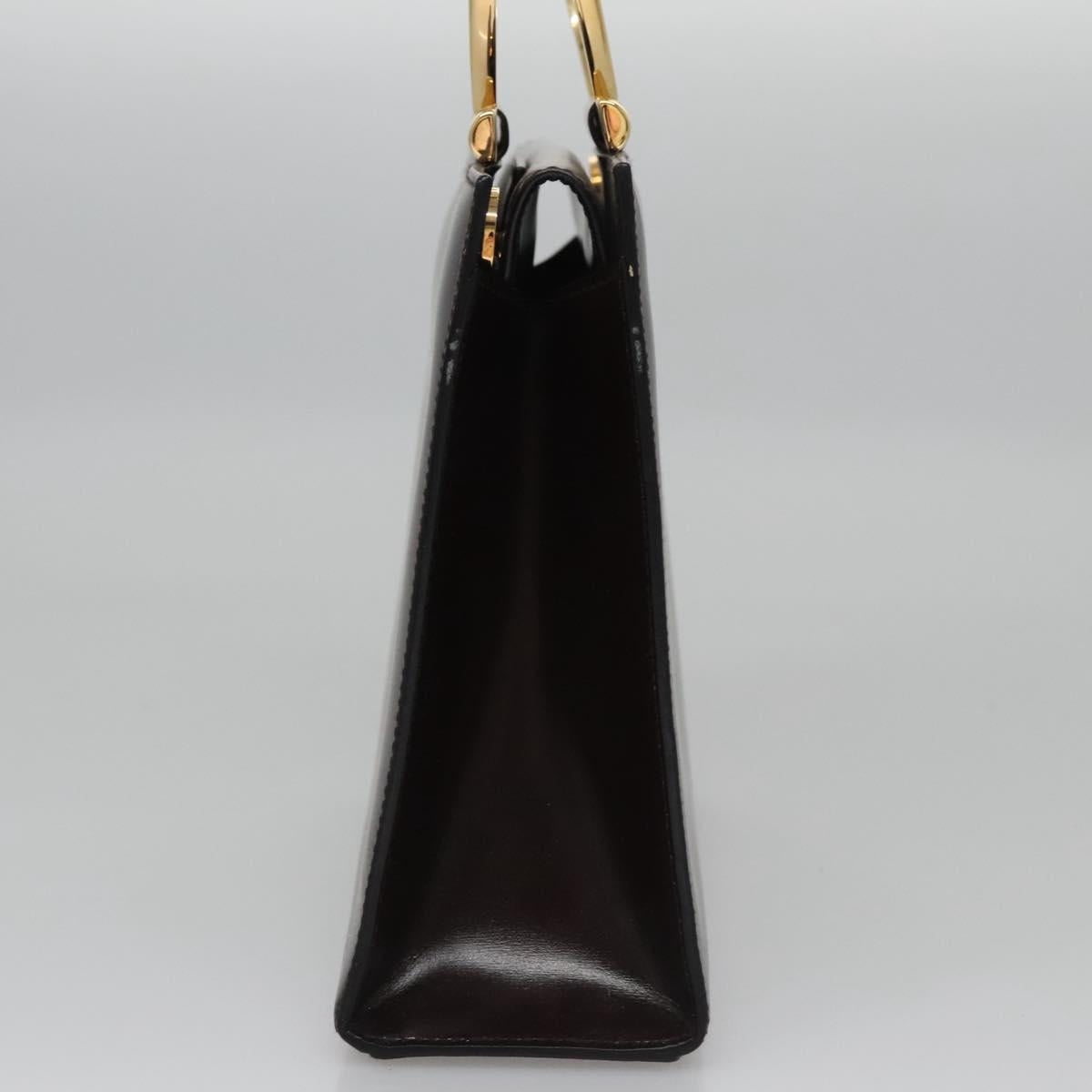 CELINE Hand Bag Leather Brown Gold - 4