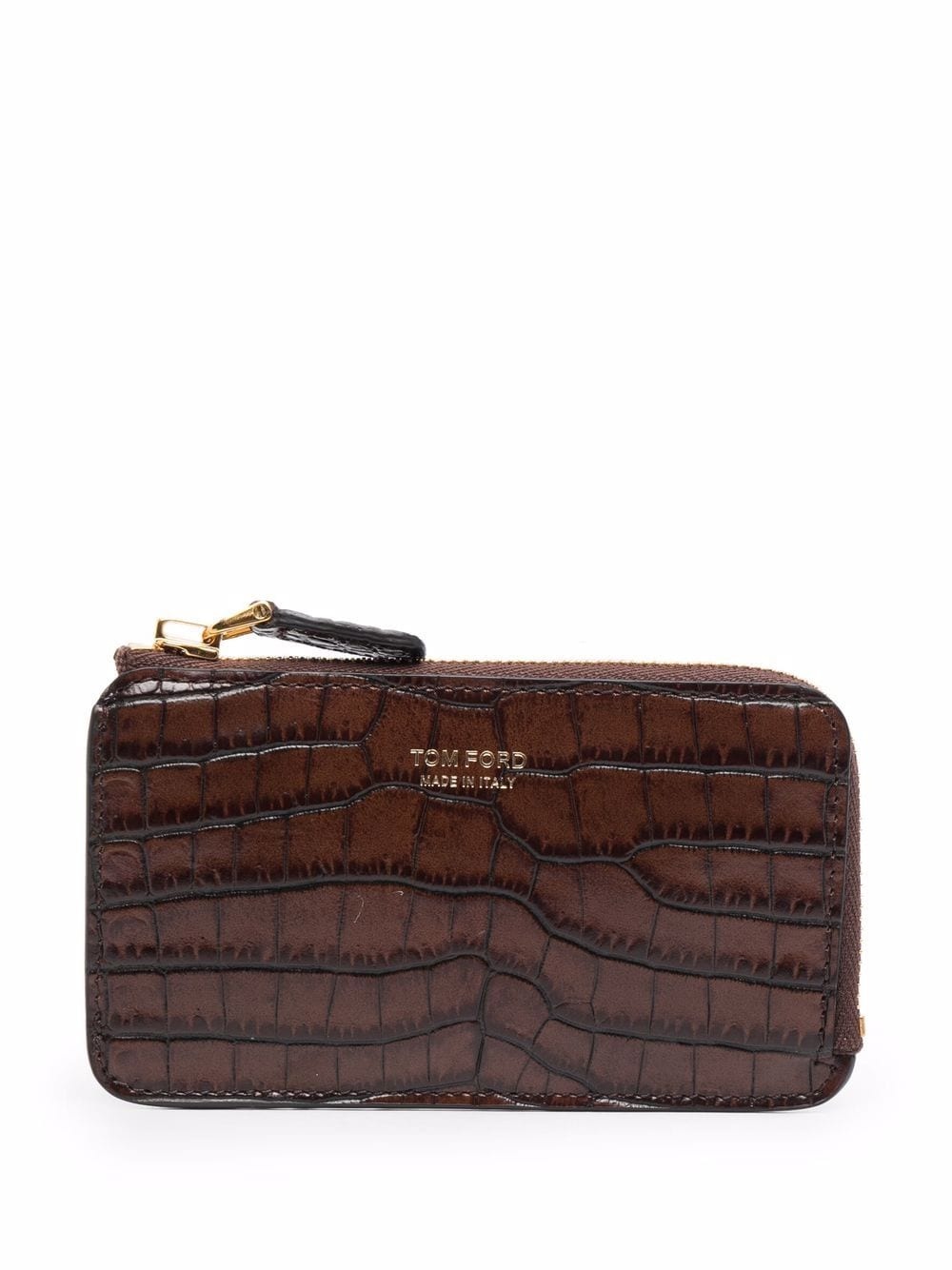 crocodile-effect zipped wallet - 1