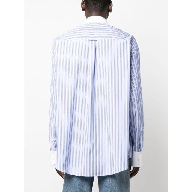 Embroidery striped shirt - 4