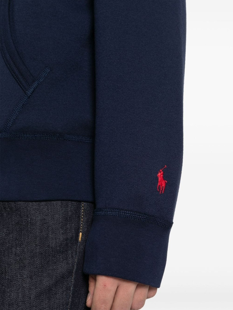 embroidered-logo hoodie 5