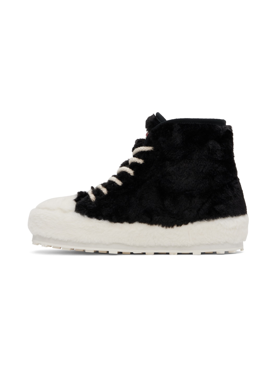 Black & White Teddy Tennis Sneakers - 3