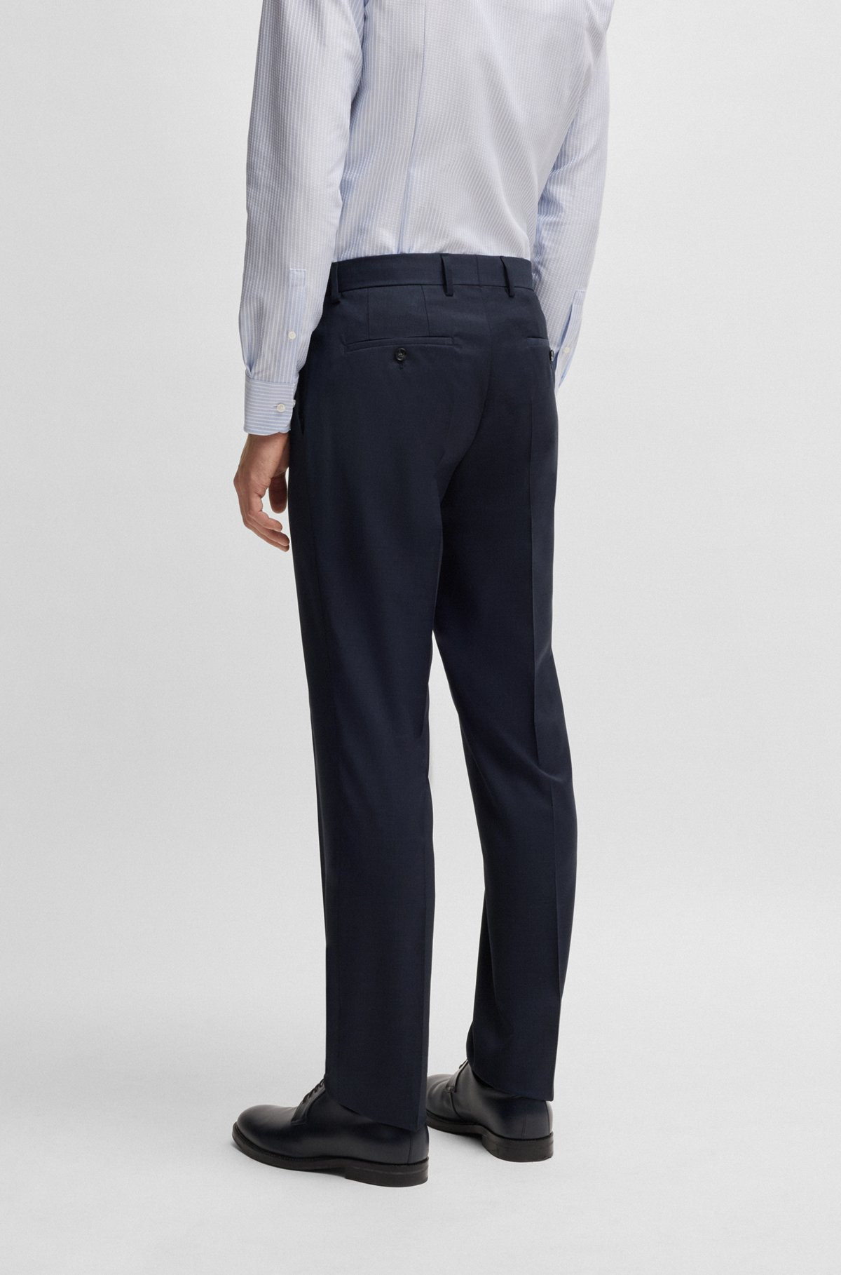 SLIM-FIT SUIT IN VIRGIN WOOL - 7
