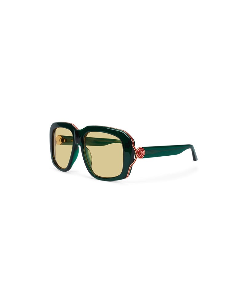 Dark Green & Red The Casino Sunglasses - 1