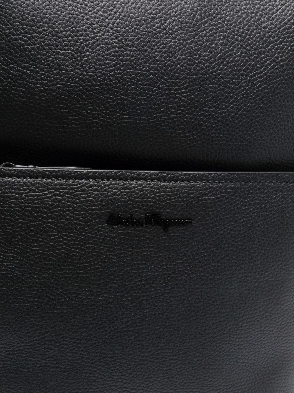 zip-up leather backpack - 4