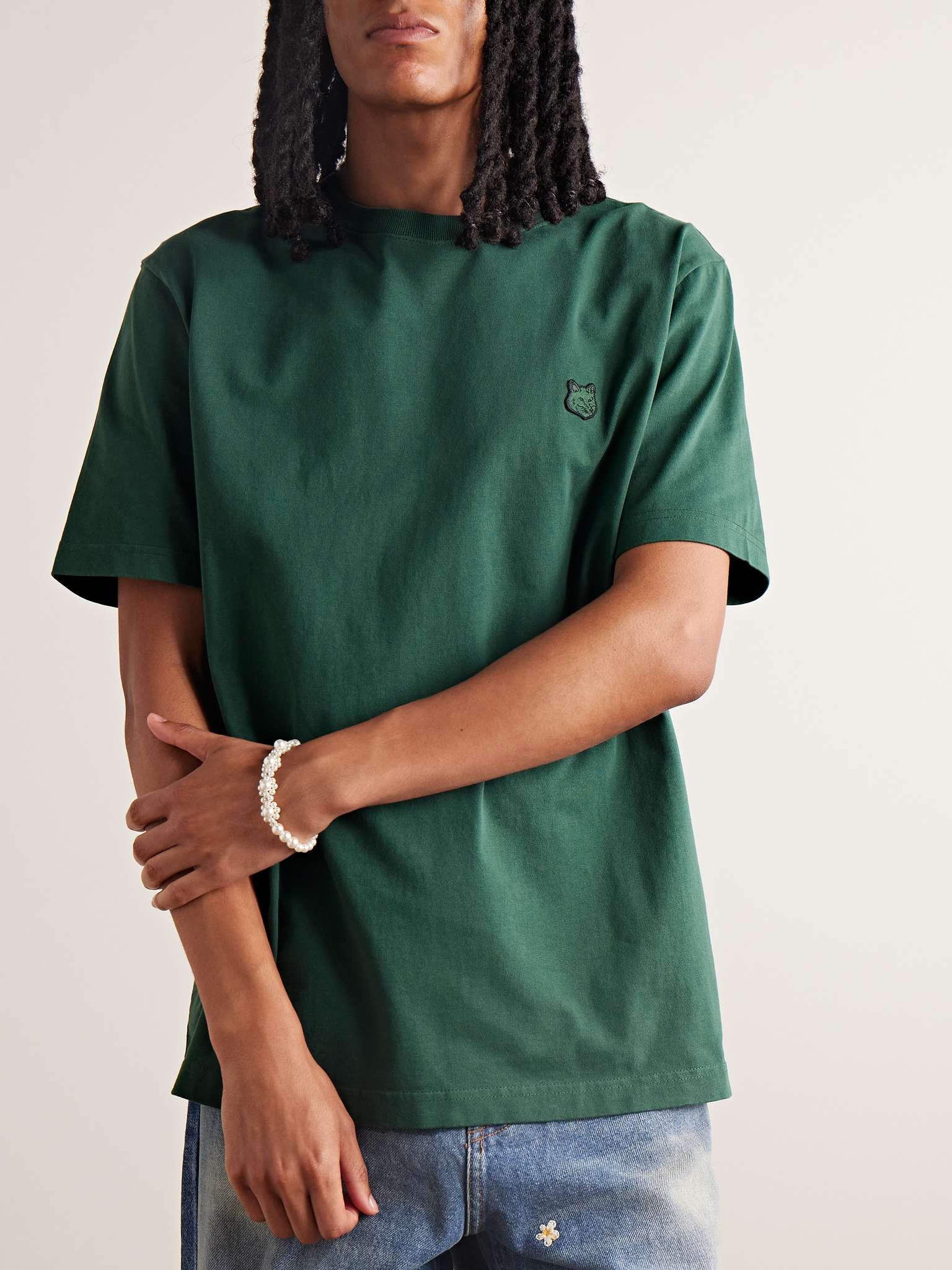 Logo-Appliquéd Cotton-Jersey T-Shirt - 3