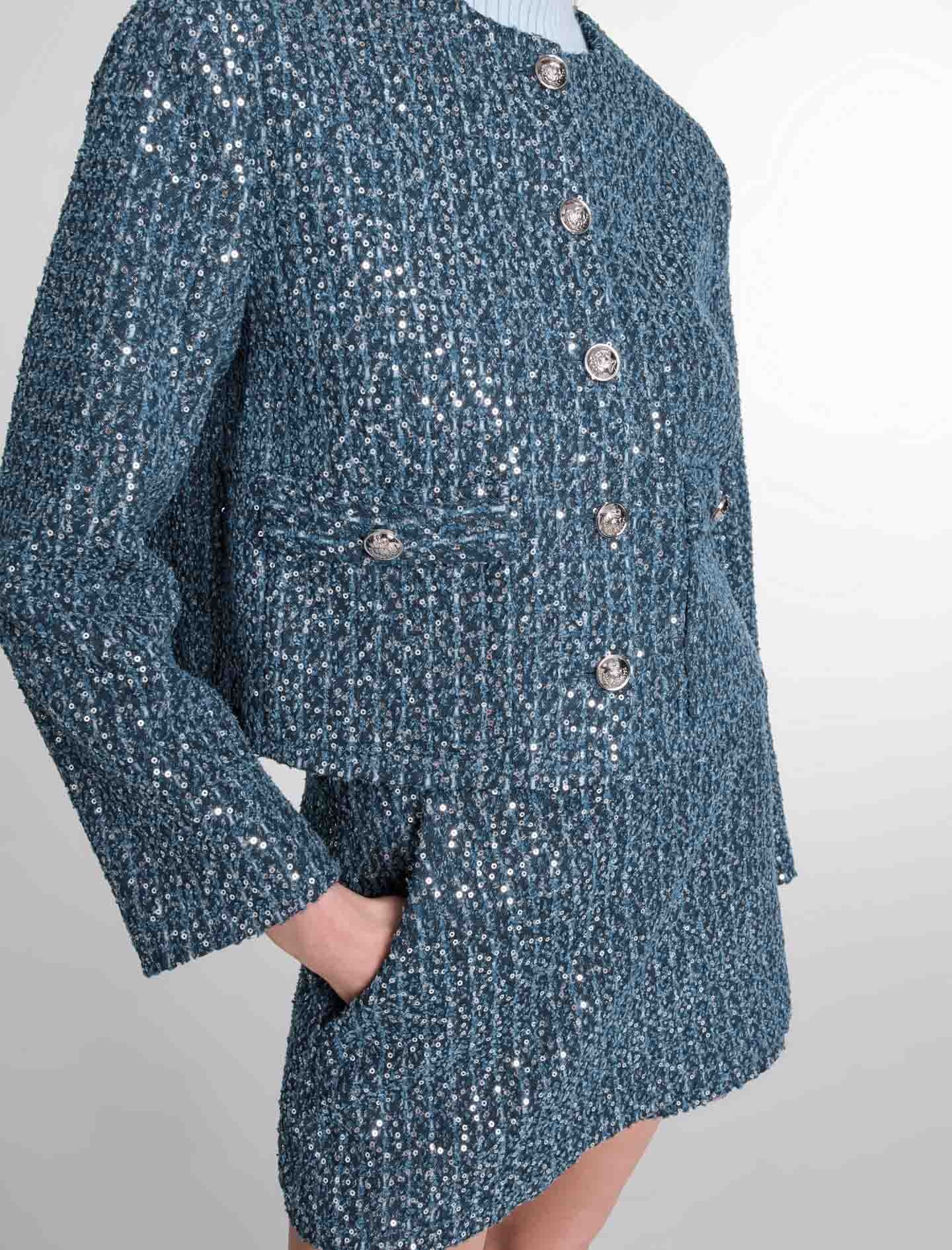 Sequinned tweed jacket - 6