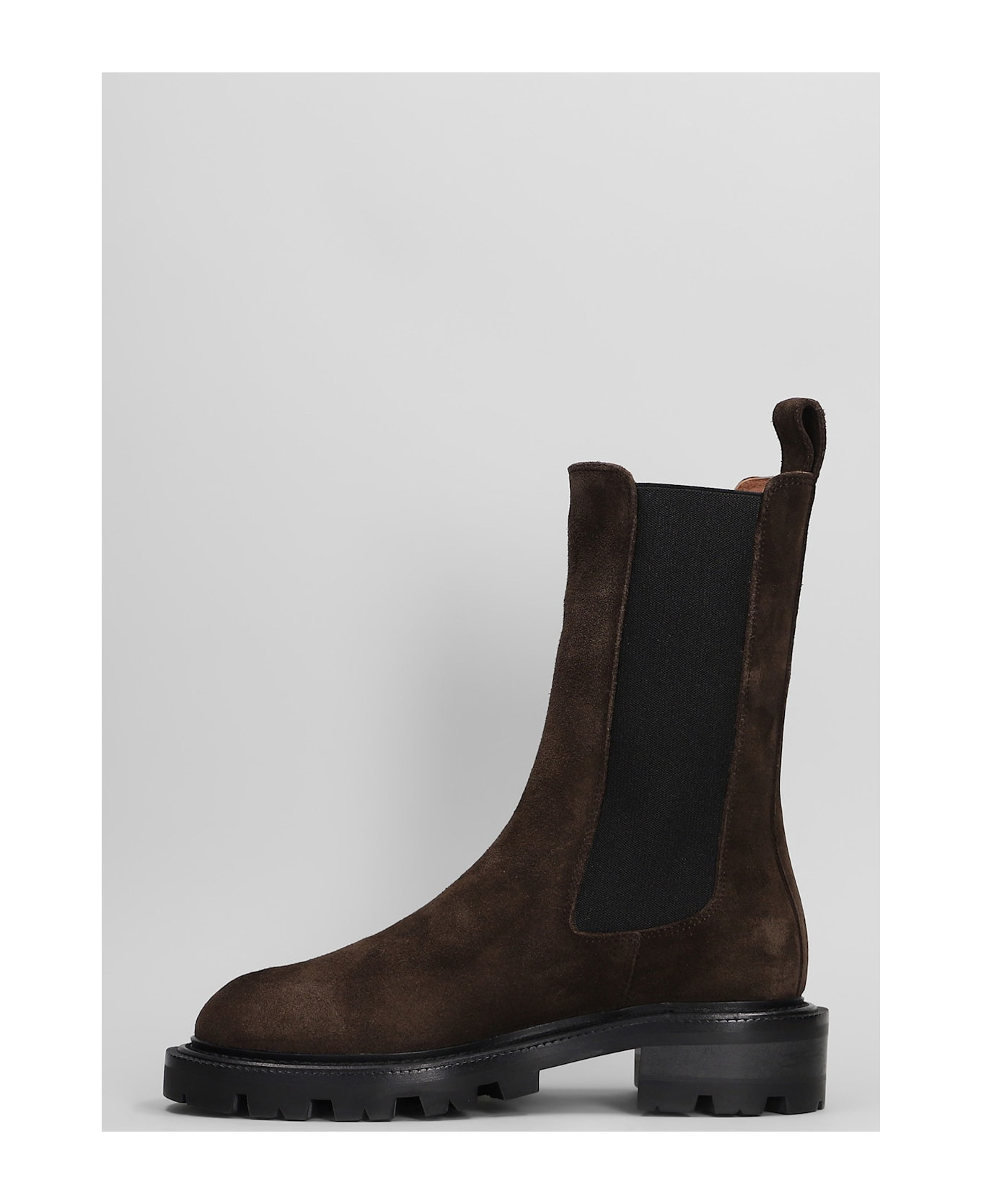 Napa Chelsea Boot Combat Boots In Brown Suede - 3