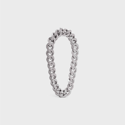 CELINE Teen Knight Poem Chain Necklace in Aluminium and Silver Brass outlook