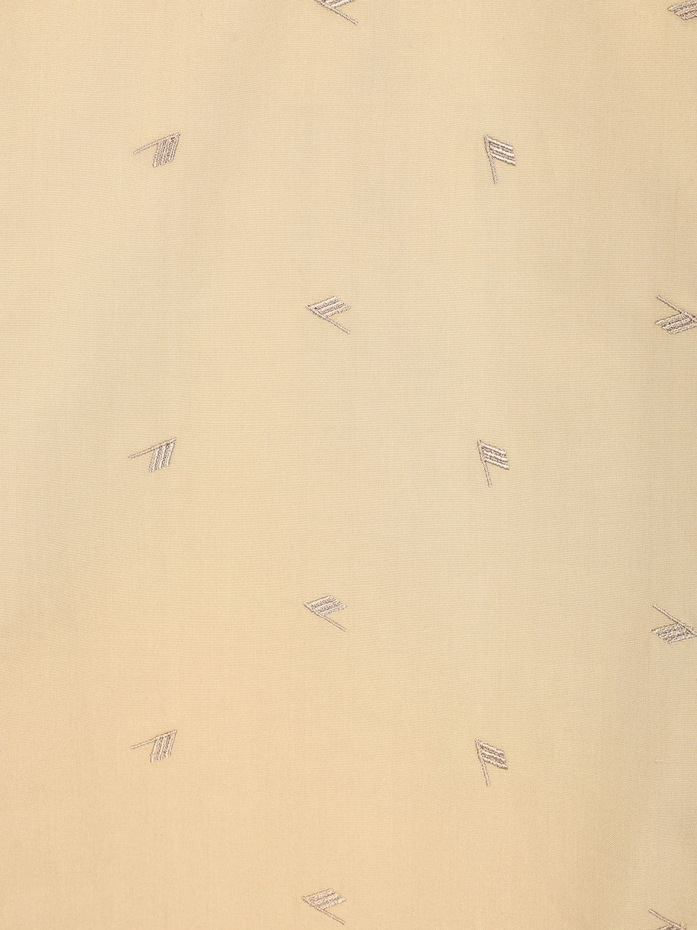 Allover Embroidery Blouse Shirts Beige - 4