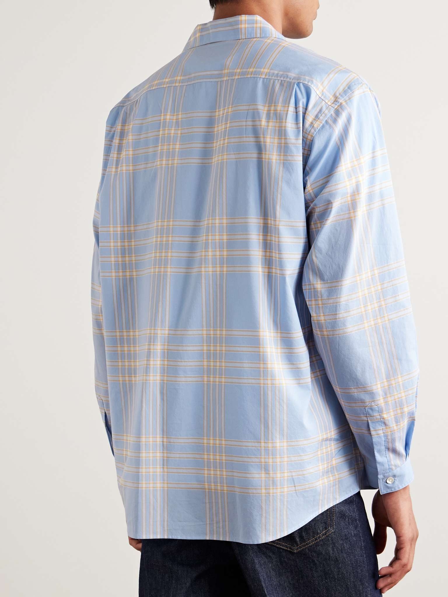 Camp-Collar Checked Cotton Shirt - 3