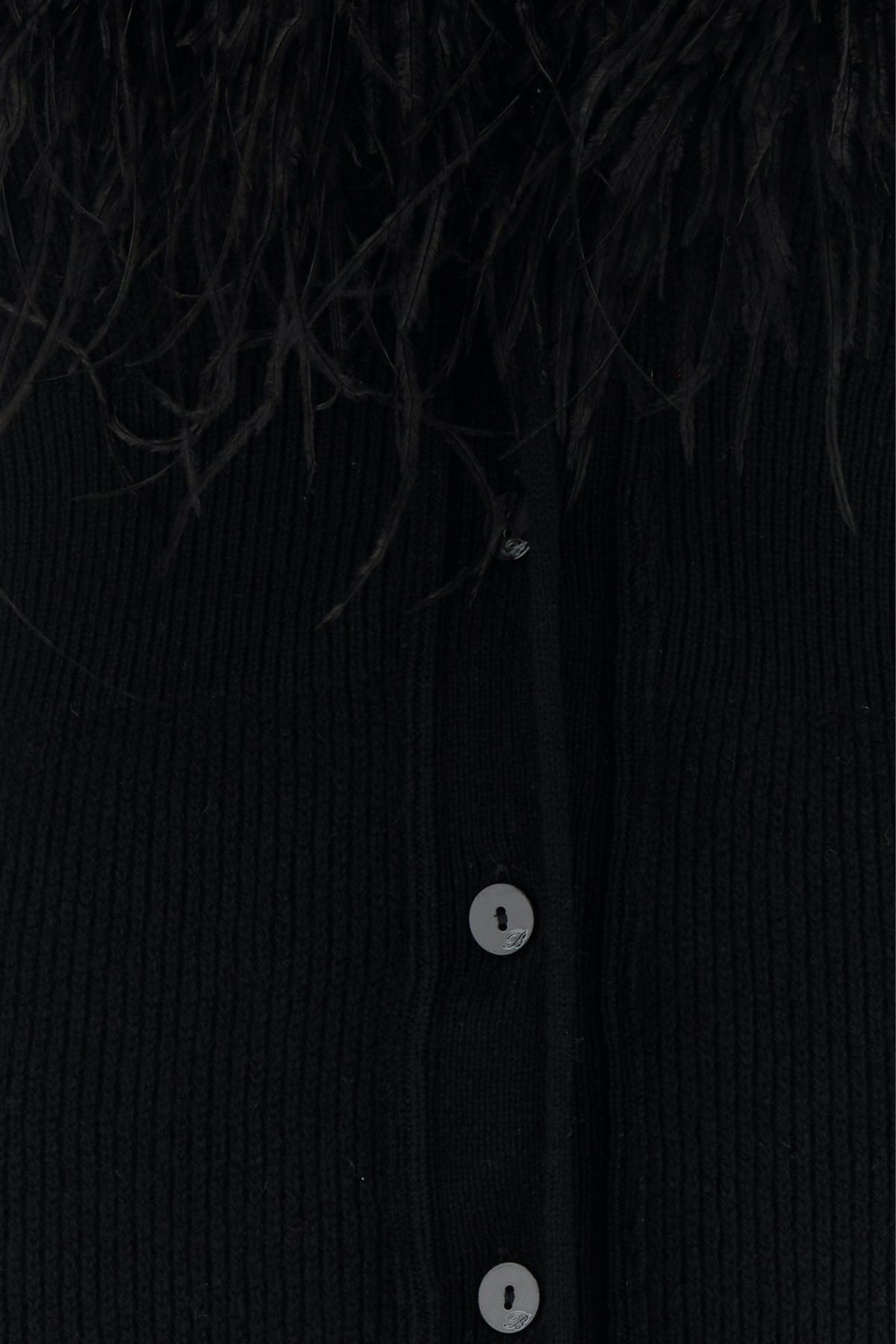 Black wool cardigan - 3