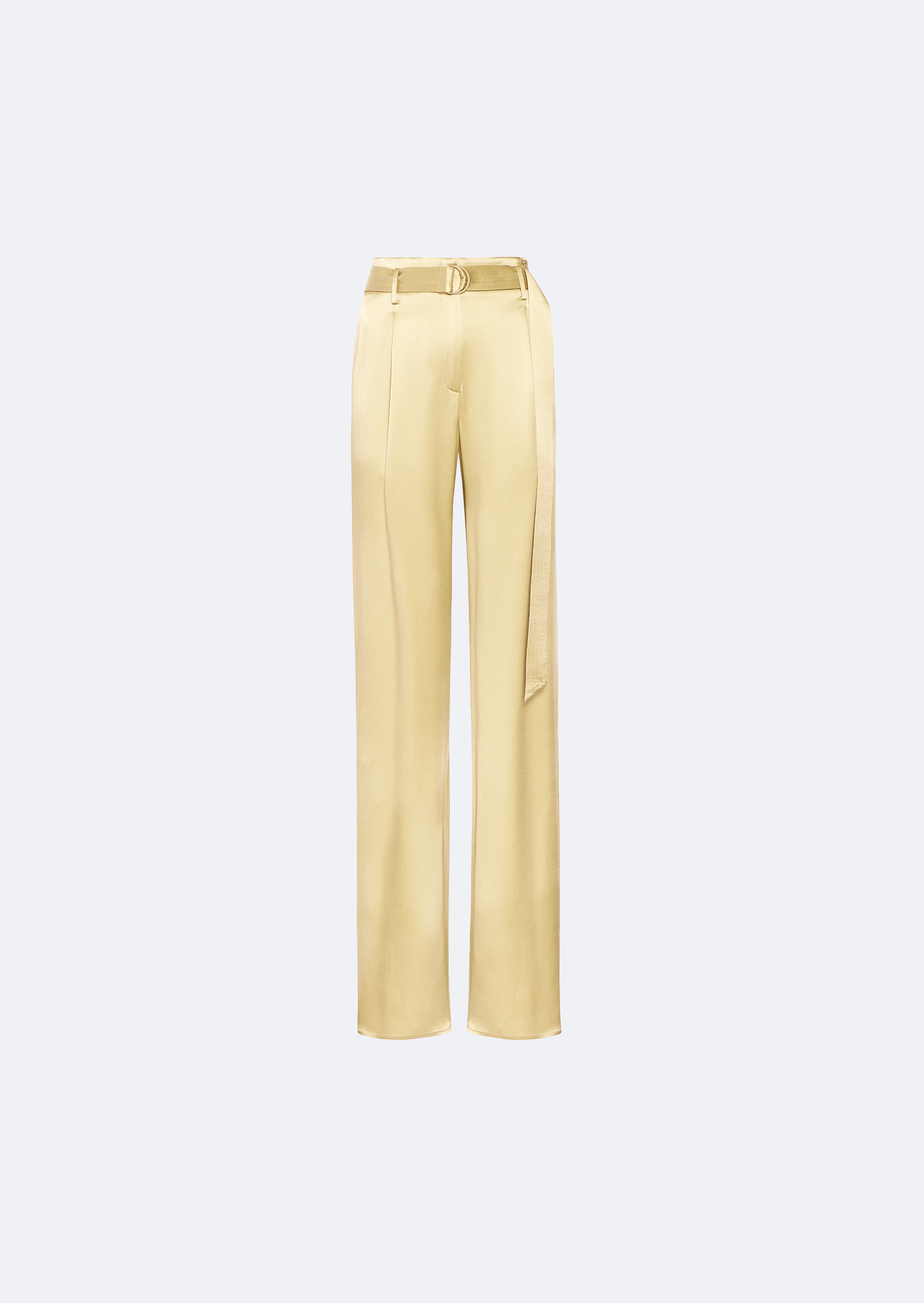 Doubleface Satin High Waisted Belted Pant - 1