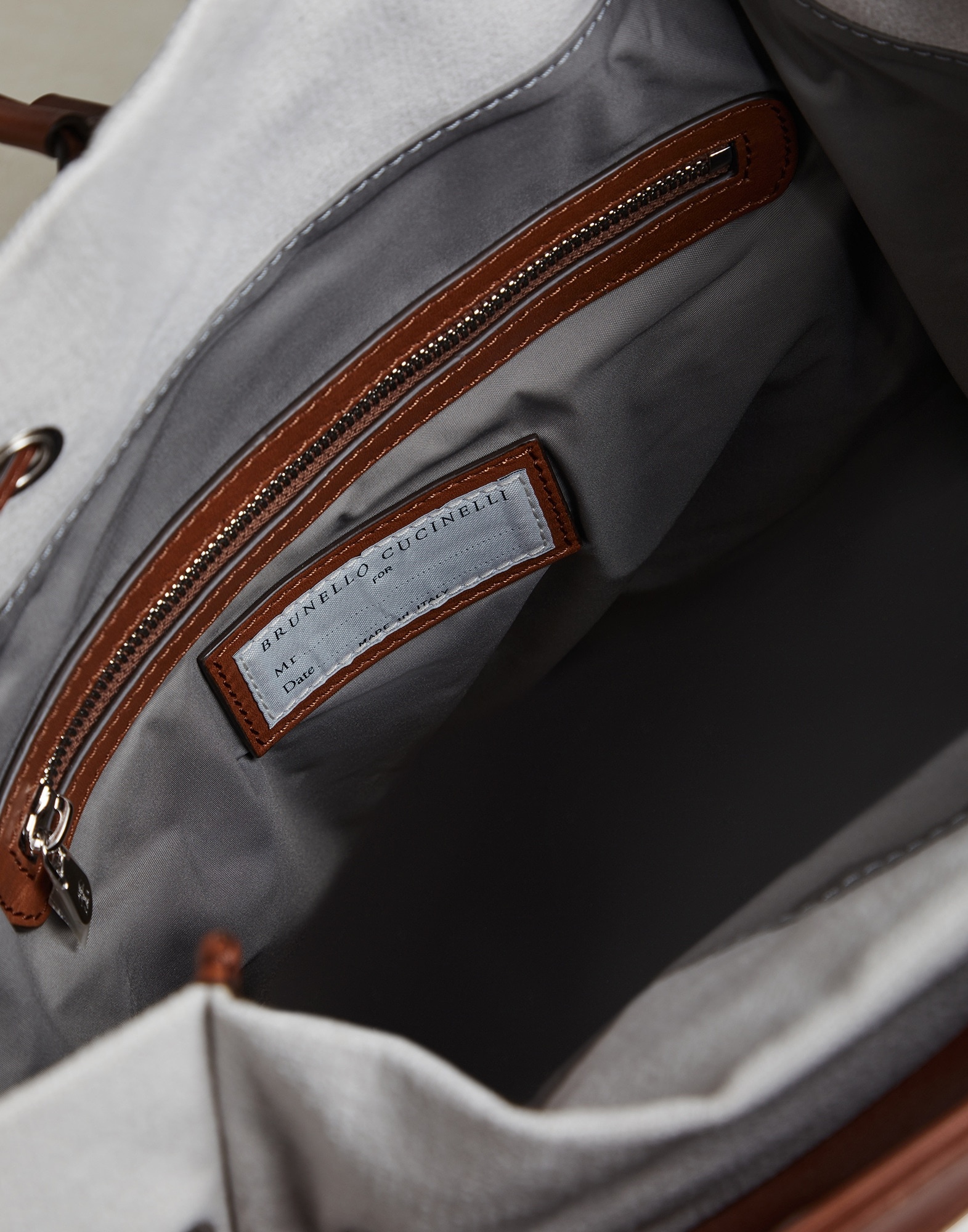 Canvas and vintage calfskin leisure backpack - 5