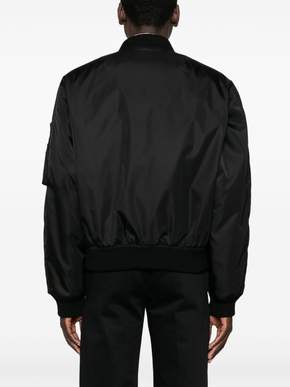 triangle-logo bomber jacket - 4