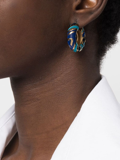 PUCCI abstract-print hoop earrings outlook