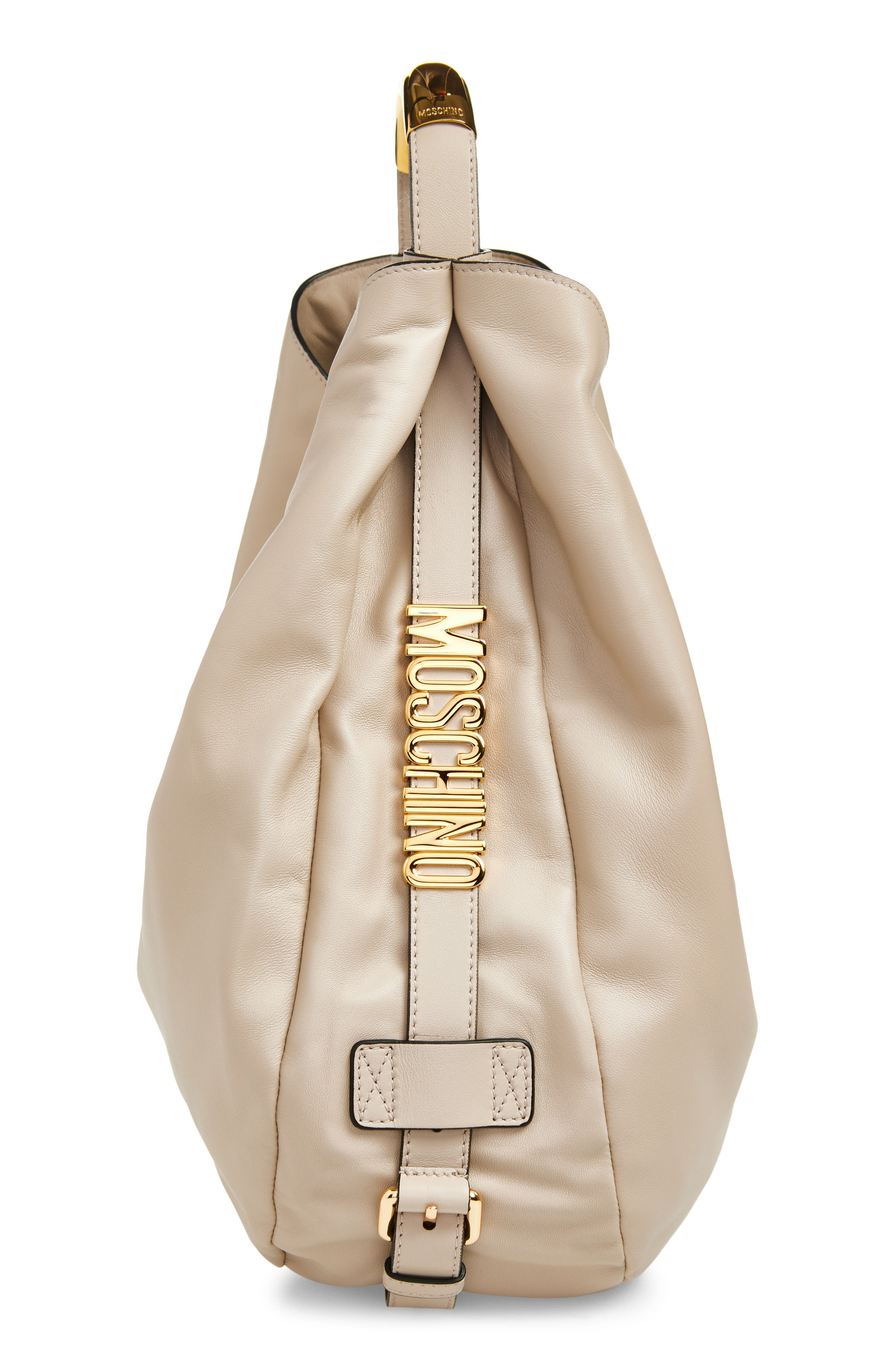 Moschino Handle Me Sheepskin Leather Hobo Bag in Rope at Nordstrom - 5