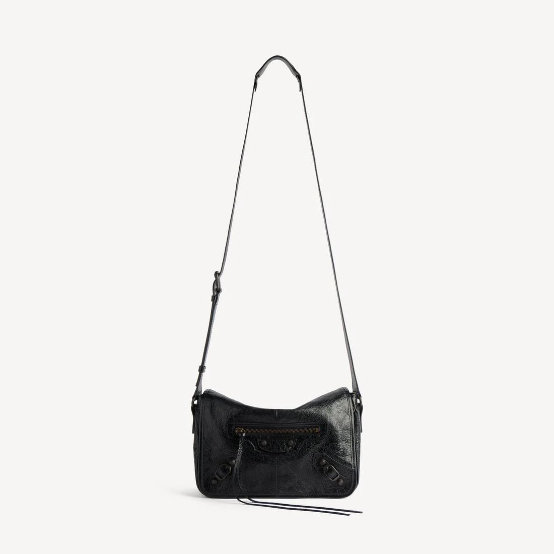 Men's Le City Flap Messenger Bag Small in Black - 1