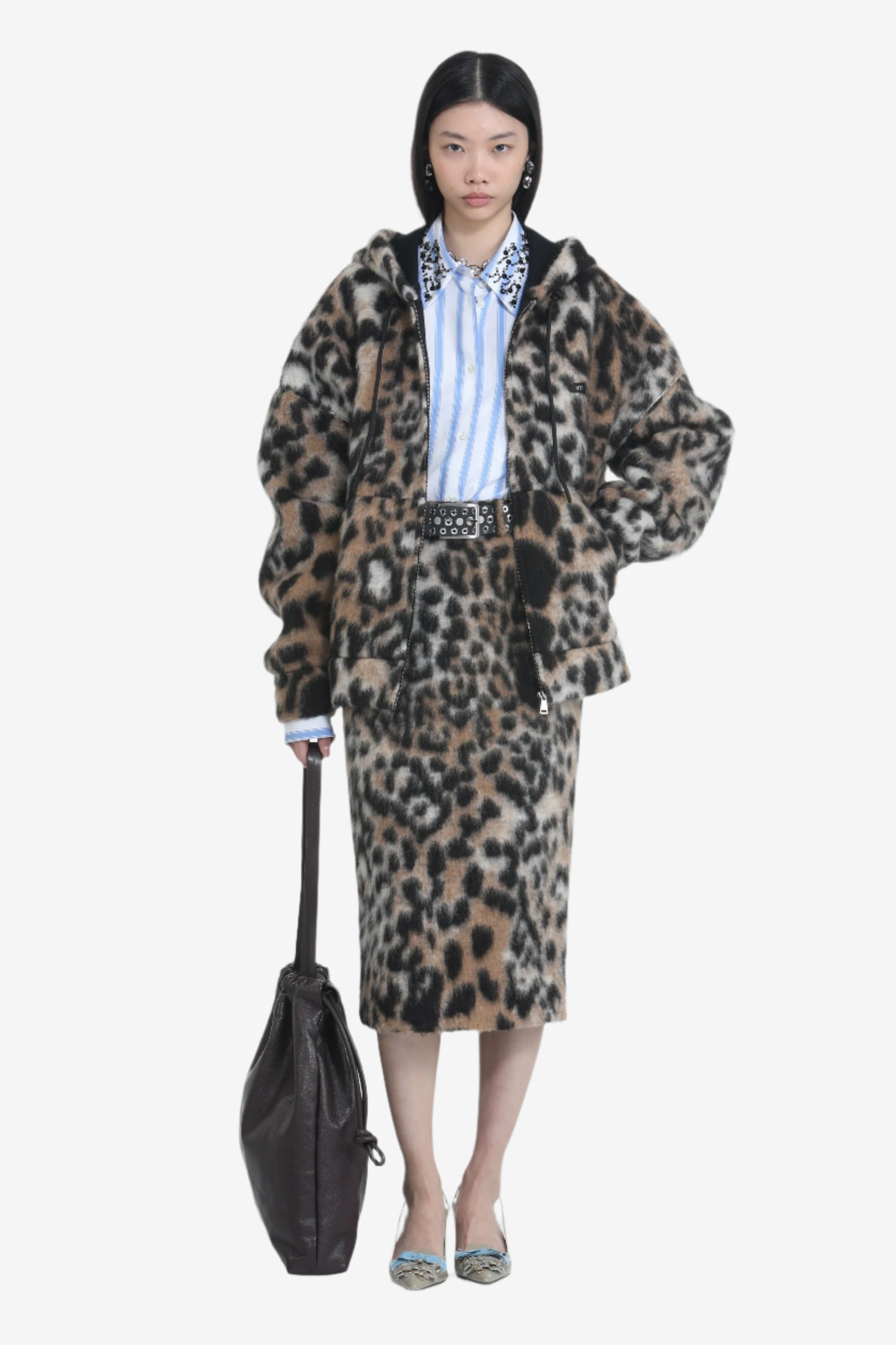 LEOPARD HOODED JACKET - 1