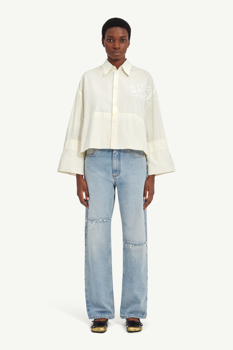 MM6 Maison Margiela Wide sleeve poplin shirt outlook